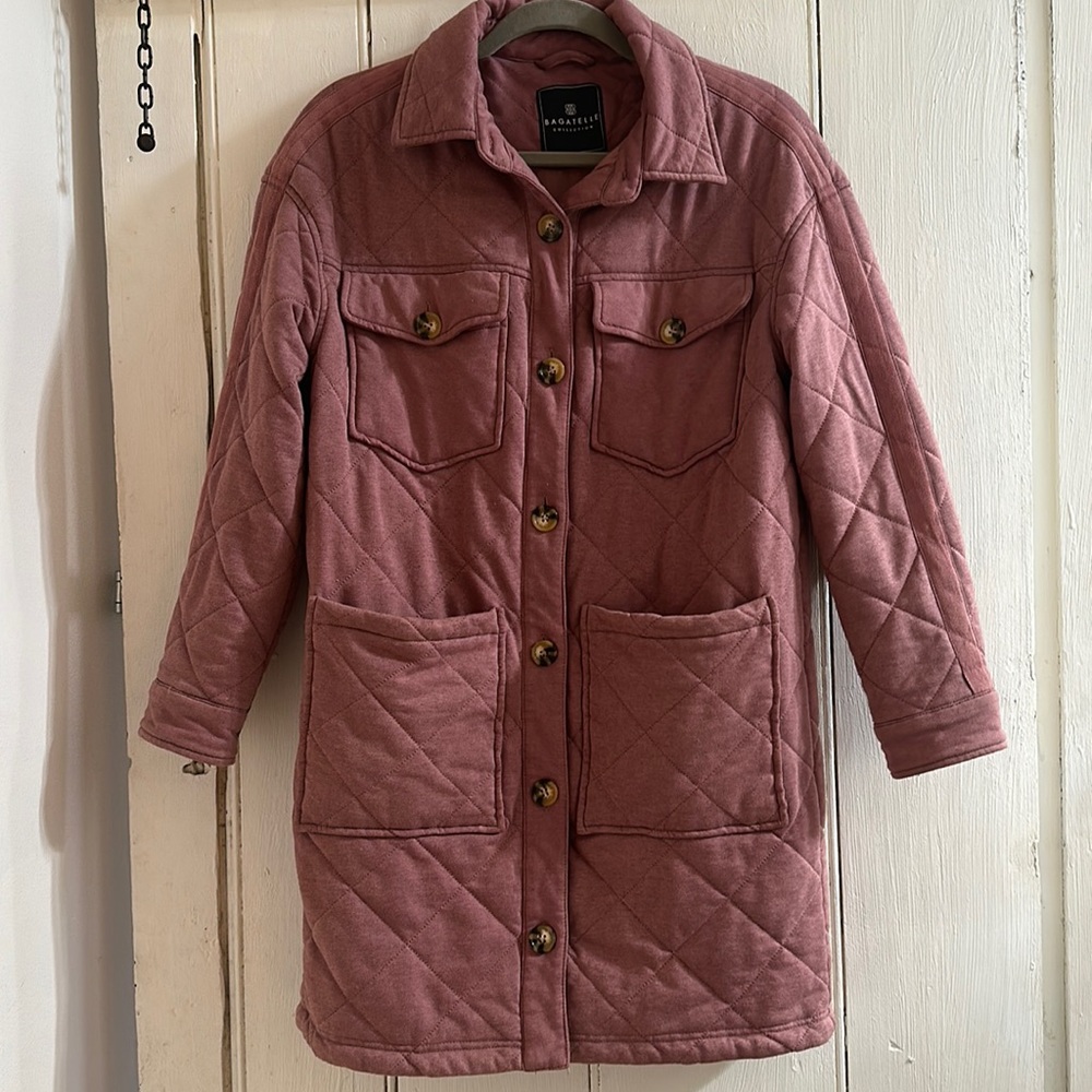 Mauve pink quilted jacket Size xs